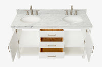 Ariel bayhill 60-61 in. double oval sink vanity with (0.75,1.5)  countertop