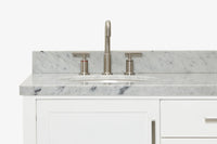 Ariel bayhill 60-61 in. double oval sink vanity with (0.75,1.5)  countertop