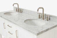 Ariel bayhill 60-61 in. double oval sink vanity with (0.75,1.5)  countertop