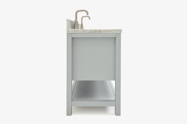 Ariel bayhill 60-61 in. double rectangle sink vanity with 0.75,1.5 countertop