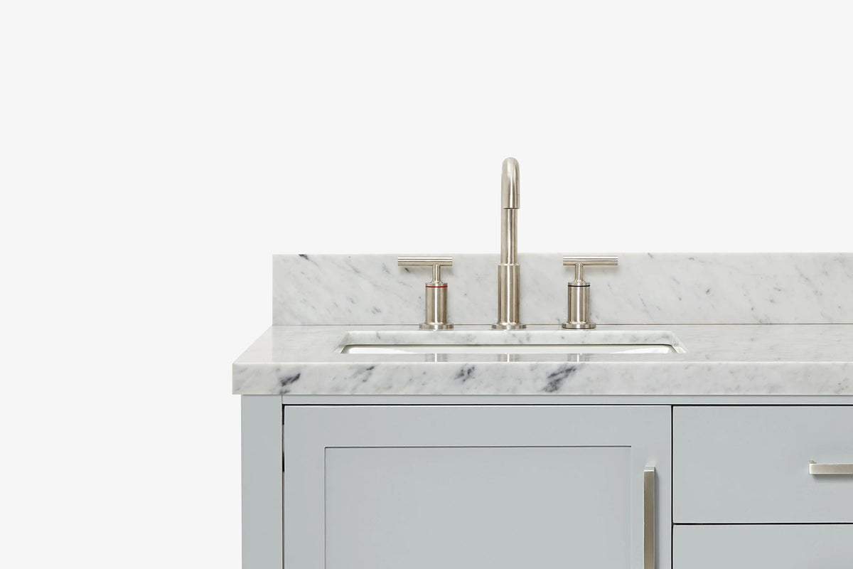 Ariel bayhill 60-61 in. double rectangle sink vanity with 0.75,1.5 countertop