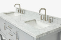 Ariel bayhill 60-61 in. double rectangle sink vanity with 0.75,1.5 countertop