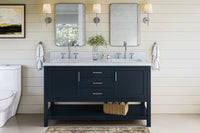 Ariel bayhill 60-61 in. double rectangle sink vanity with 0.75,1.5 countertop