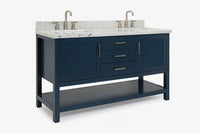 Ariel bayhill 60-61 in. double rectangle sink vanity with 0.75,1.5 countertop
