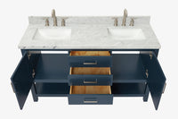 Ariel bayhill 60-61 in. double rectangle sink vanity with 0.75,1.5 countertop