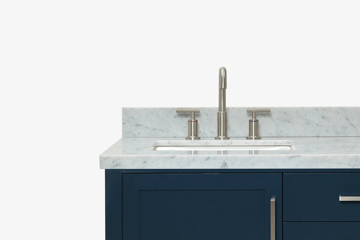 Ariel bayhill 60-61 in. double rectangle sink vanity with 0.75,1.5 countertop