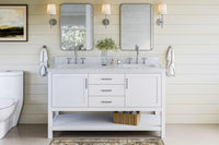 Ariel bayhill 60-61 in. double rectangle sink vanity with 0.75,1.5 countertop