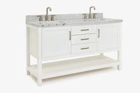 Ariel bayhill 60-61 in. double rectangle sink vanity with 0.75,1.5 countertop