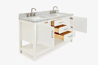 Ariel bayhill 60-61 in. double rectangle sink vanity with 0.75,1.5 countertop