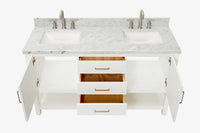 Ariel bayhill 60-61 in. double rectangle sink vanity with 0.75,1.5 countertop
