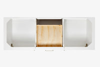 Ariel bayhill 60-61 in. double rectangle sink vanity with 0.75,1.5 countertop