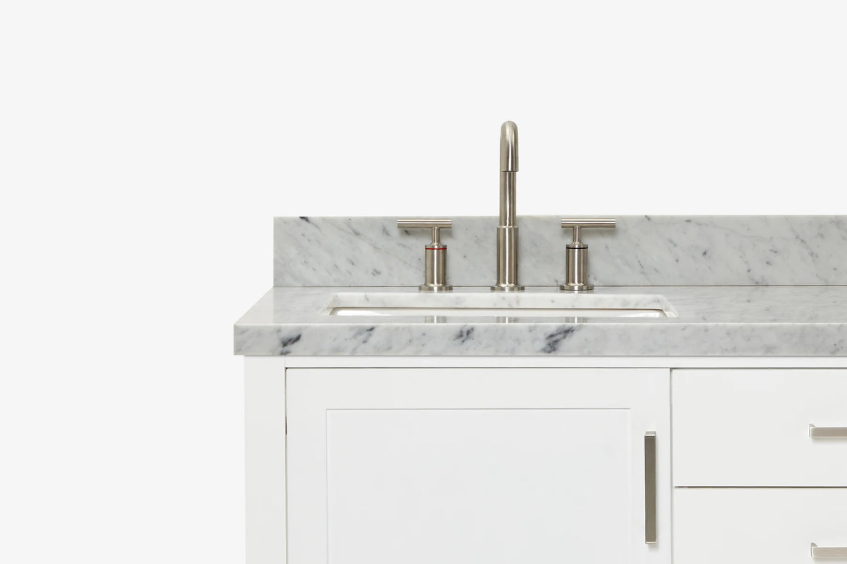 Ariel bayhill 60-61 in. double rectangle sink vanity with 0.75,1.5 countertop