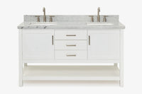 Ariel bayhill 60-61 in. double rectangle sink vanity with 0.75,1.5 countertop