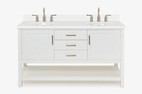 Ariel bayhill 60-61 in. double oval sink vanity with (0.75,1.5)  countertop