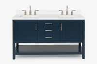 Ariel bayhill 60-61 in. double rectangle sink vanity with 0.75,1.5 countertop