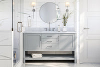 Ariel bayhill 60-61 in. oval sink vanity with (0.75,1.5)  countertop
