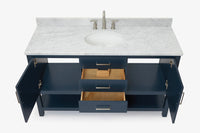 Ariel bayhill 60-61 in. oval sink vanity with (0.75,1.5)  countertop