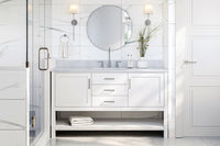 Ariel bayhill 60-61 in. oval sink vanity with (0.75,1.5)  countertop