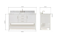 Ariel bayhill 60-61 in. oval sink vanity with (0.75,1.5)  countertop