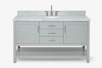 Ariel bayhill 60-61 in. oval sink vanity with (0.75,1.5)  countertop