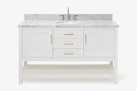 Ariel bayhill 60-61 in. oval sink vanity with (0.75,1.5)  countertop