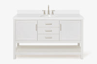 Ariel bayhill 60-61 in. oval sink vanity with (0.75,1.5)  countertop