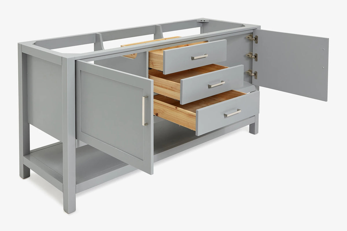 Ariel bayhill 72 in. double sink base cabinet