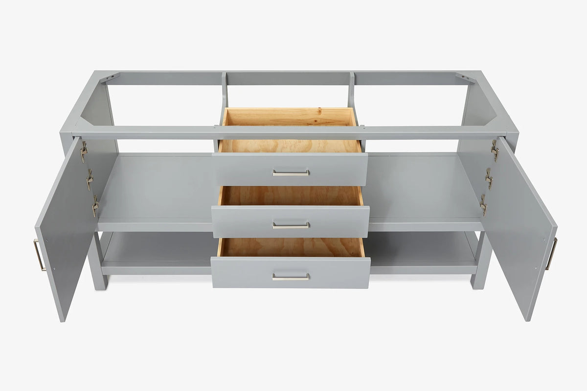 Ariel bayhill 72 in. double sink base cabinet