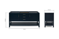Ariel bayhill 72 in. double sink base cabinet