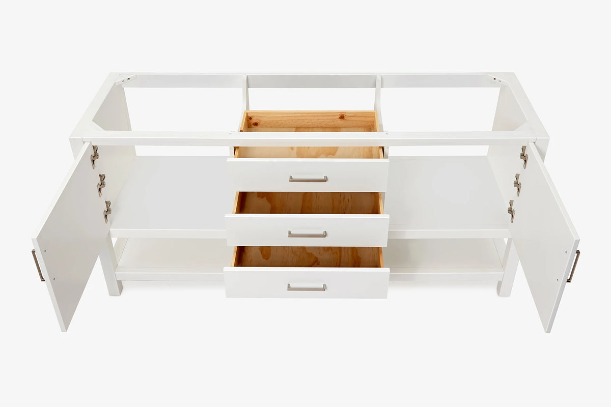 Ariel bayhill 72 in. double sink base cabinet