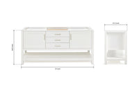 Ariel bayhill 72 in. double sink base cabinet
