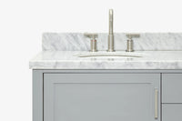 Ariel bayhill 72-73 in. double oval sink vanity with (1.5)in countertop