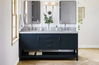 Ariel bayhill 72-73 in. double oval sink vanity with (1.5)in countertop