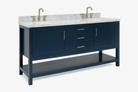 Ariel bayhill 72-73 in. double oval sink vanity with (1.5)in countertop