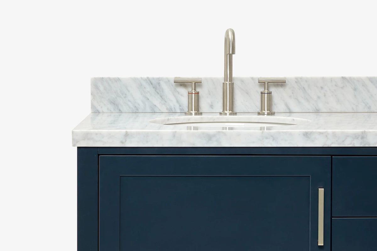 Ariel bayhill 72-73 in. double oval sink vanity with (1.5)in countertop