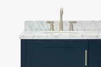 Ariel bayhill 72-73 in. double oval sink vanity with (1.5)in countertop