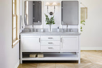 Ariel bayhill 72-73 in. double oval sink vanity with (1.5)in countertop