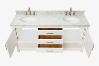Ariel bayhill 72-73 in. double oval sink vanity with (1.5)in countertop