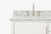 Ariel bayhill 72-73 in. double oval sink vanity with (1.5)in countertop