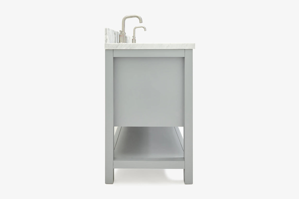 Ariel bayhill 72-73 in. double rectangle sink vanity with  (0.75,1.5) countertop