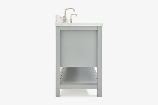 Ariel bayhill 72-73 in. double rectangle sink vanity with  (0.75,1.5) countertop