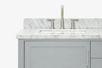 Ariel bayhill 72-73 in. double rectangle sink vanity with  (0.75,1.5) countertop