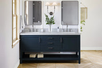 Ariel bayhill 72-73 in. double rectangle sink vanity with  (0.75,1.5) countertop