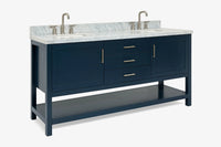 Ariel bayhill 72-73 in. double rectangle sink vanity with  (0.75,1.5) countertop