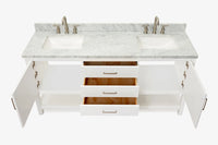 Ariel bayhill 72-73 in. double rectangle sink vanity with  (0.75,1.5) countertop