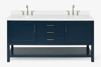 Ariel bayhill 72-73 in. double oval sink vanity with (1.5)in countertop