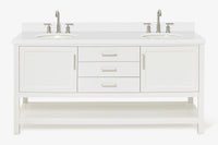 Ariel bayhill 72-73 in. double oval sink vanity with (1.5)in countertop