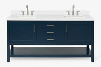 Ariel bayhill 72-73 in. double rectangle sink vanity with  (0.75,1.5) countertop
