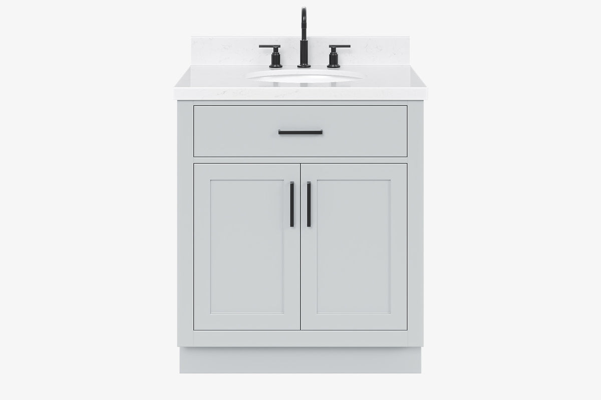Ariel hepburn 30-31 in. oval sink vanity with 0.75 - 1.5 in. with countertop