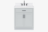 Ariel hepburn 30-31 in. oval sink vanity with 0.75 - 1.5 in. with countertop
